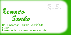 renato sanko business card